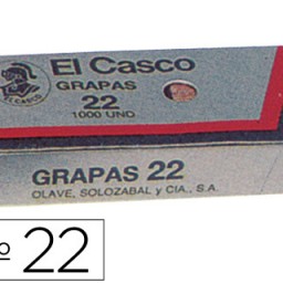 Caja 1.000 grapas El Casco 22 galvanizadas