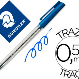 Bolígrafo Staedtler stick tinta azul