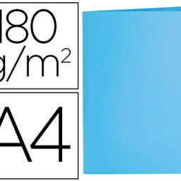 Subcarpeta cartulina Liderpapel A4 azul pastel 180 g/m²