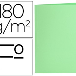 Subcarpeta cartulina Liderpapel Folio verde pastel 180 g/m²