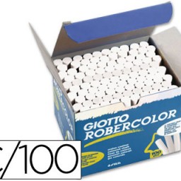 100 tizas antipolvo Robercolor blancas