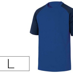 Camiseta de algodón color azul talla L