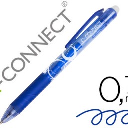 Bolígrafo Q-Connect borrable tinta azul