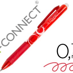 Bolígrafo Q-Connect borrable tinta roja