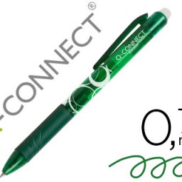 Bolígrafo Q-Connect borrable tinta verde
