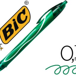 Bolígrafo Bic Gelocity Quick Dry tinta gel verde