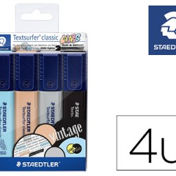 4 marcadores fluorescentes Staedtler Textsurfer 364 colores pastel surtidos