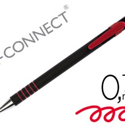 Bolígrafo Q-Connect tinta roja con grip