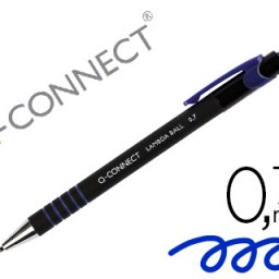 Bolígrafo Q-Connect tinta azul con grip