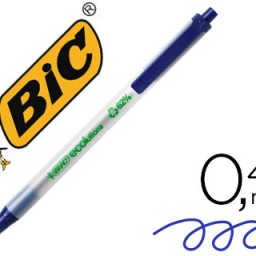 Bolígrafo Bic ecolutions Clic Stic tinta azul