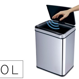 Papelera Q-Connect metálica sensor automatico 30 l.