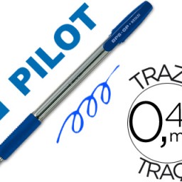 Bolígrafo Pilot BPS-GP tinta azul sujeción de caucho