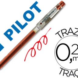 Bolígrafo Pilot punta aguja G-TEC-C4 tinta gel roja