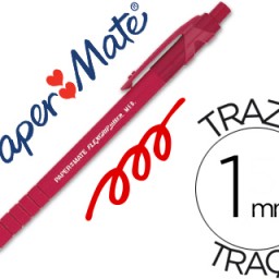 Bolígrafo Paper Mate Flexgrip tinta roja