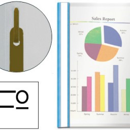 Carpeta dossier fastener Esselte Folio plástico azul