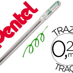 Bolígrafo Pentel BK-77 C tinta verde