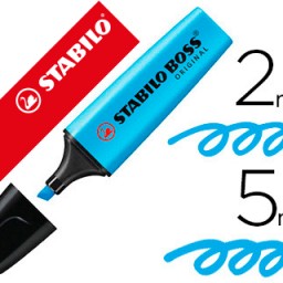 Marcador fluorescente Stabilo Boss Original tinta azul