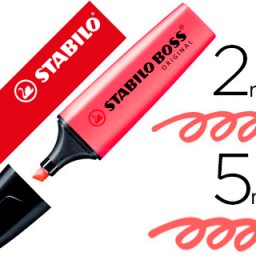 Marcador fluorescente Stabilo Boss Original tinta roja