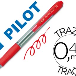 Bolígrafo Pilot Super Grip tinta roja