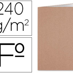 Subcarpeta cartulina kraft Liderpapel Folio interior blanco 240g/m²