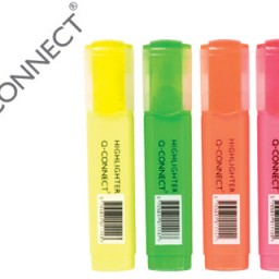 4 marcadores fluorescentes Q-Connect coloreS surtidos