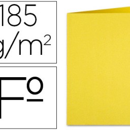 Subcarpeta cartulina Liderpapel Folio amarilla 180 g/m²