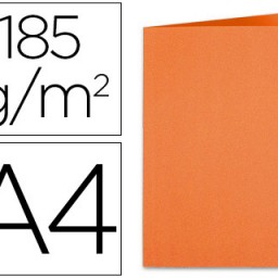 Subcarpeta cartulina Liderpapel A4 naranja 180 g/m²