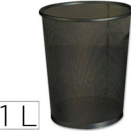 Papelera Q-Connect rejilla metálica negra 8,3 l.