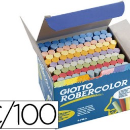 100 tizas antipolvo Robercolor colores surtidos