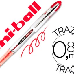 Bolígrafo roller uni-ball visión UB-200 tinta roja 0,8 mm.