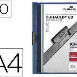 Carpeta dossier pinza lateral Durable azul oscuro 60 hojas