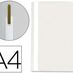 Carpeta dossier fastener Q-Connect A4 PVC blanco