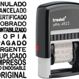 Sello de caucho formulario Trodat 4822 con fechador