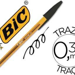 Bolígrafo Bic Cristal punta fina tinta negra