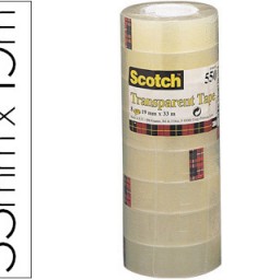 8 cintas adhesivas Scotch 550 transparente 19mm.x33m.