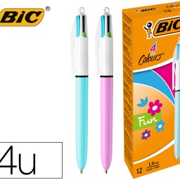 Bolígrafo Bic 4 colores pastel