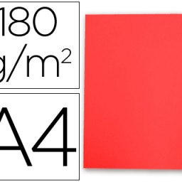 Subcarpeta cartulina Gio A4 rojo pastel 180 g/m²