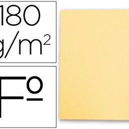 Subcarpeta cartulina Gio Folio amarillo pastel 180 g/m²