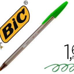 Bolígrafo Bic Cristal Fun tinta verde lima