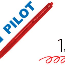 Bolígrafo Pilot Super Grip G tinta roja sujeción de caucho