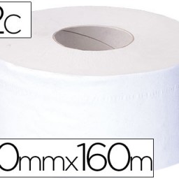 Rollo papel higiénico mini jumbo 2 capas 160m.