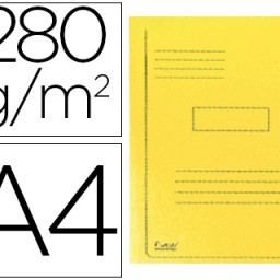 Subcarpeta cartulina reciclada Exacompta A4 amarilla 280 g/m² 2 solapas interior