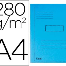 Subcarpeta cartulina reciclada Exacompta A4 azul 280 g/m² 2 solapas interior