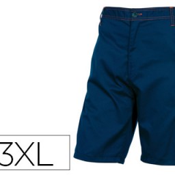 Pantalón bermuda de trabajo 5 bolsillos color azul naranja talla 3XL