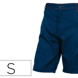 Pantalón bermuda de trabajo 5 bolsillos color azul naranja talla S