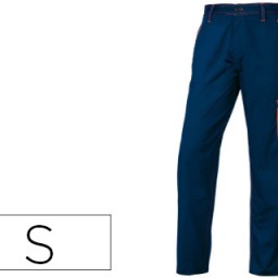 Pantalón de trabajo 5 bolsillos color azul naranja talla S