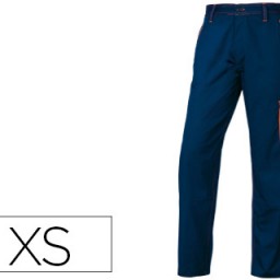 Pantalón de trabajo 5 bolsillos color azul naranja talla XS