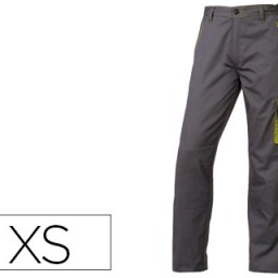 Pantalón de trabajo 5 bolsillos color gris verde talla XS