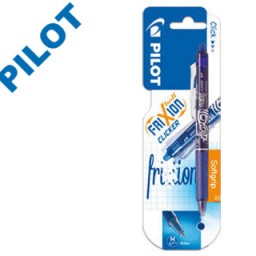 Bolígrafo Pilot Frixion Clicker borrable tinta azul claro